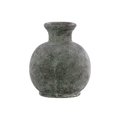 Urban Trends Collection Terracotta Round Flower Pot with Short Neck Washed Concrete Finish Gray 70961